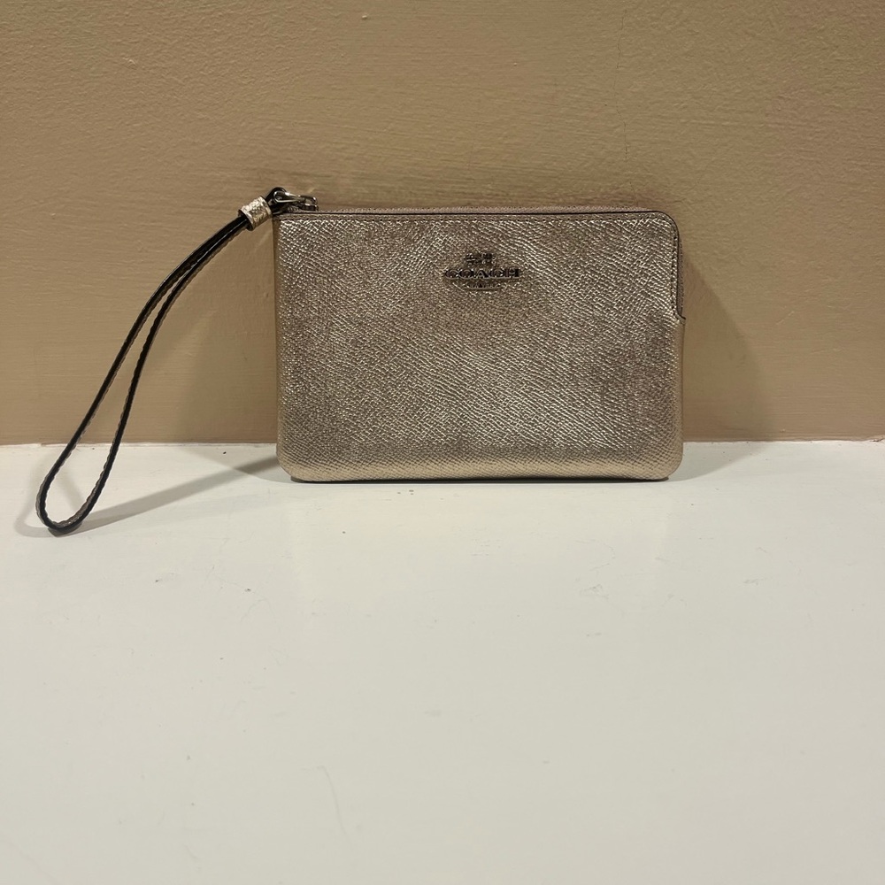 Coach Metallic Wristlet